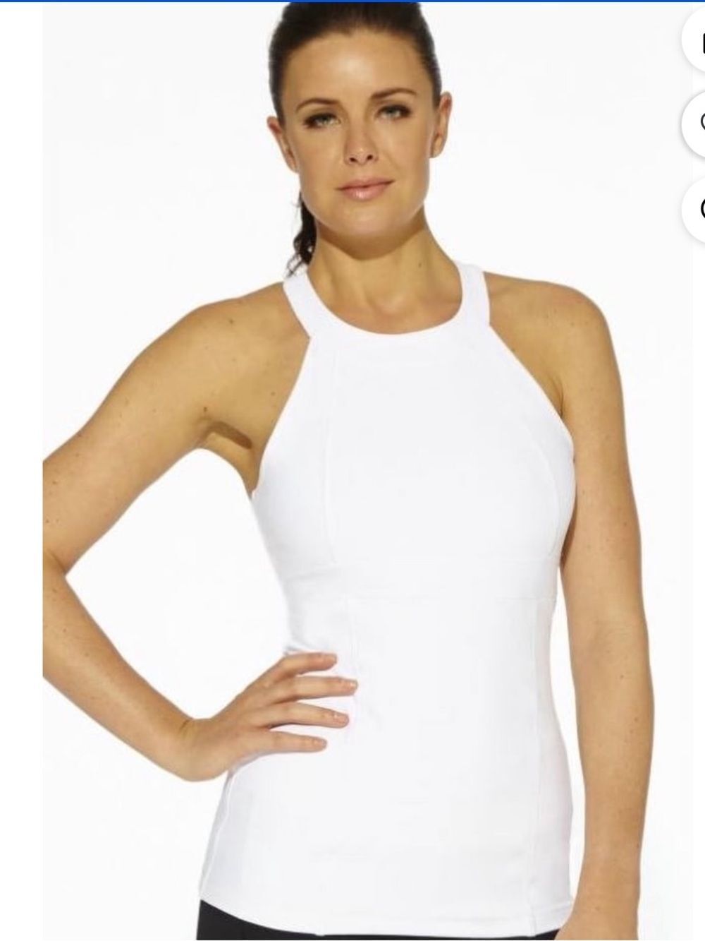 MSP By Miraclesuit Hi Neck Tank White Sheld Bra Womens XL